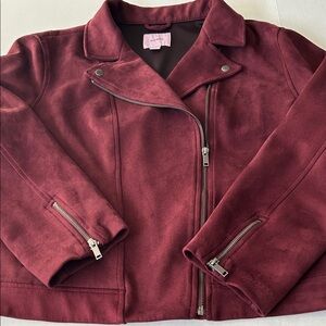 Old Navy Burgundy Moto Jacket
